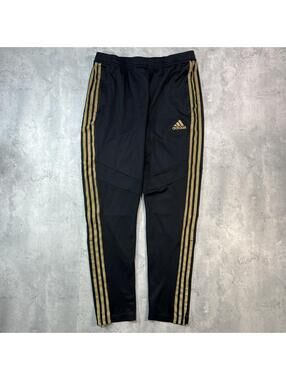 Y2K Black Adidas Golden Stripes Skater Track Pants